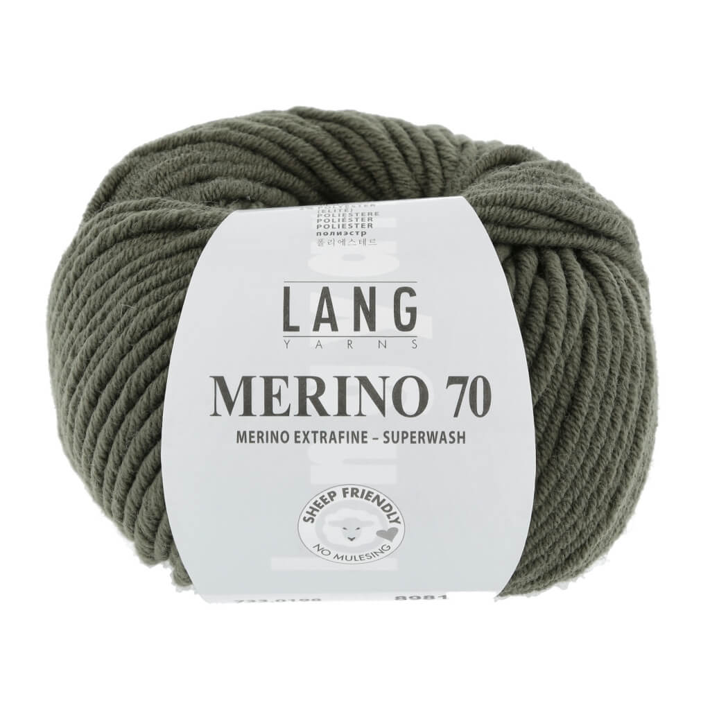 Lang Yarns Merino 70 50g 733.0198 - Olive Lieblingsgarn