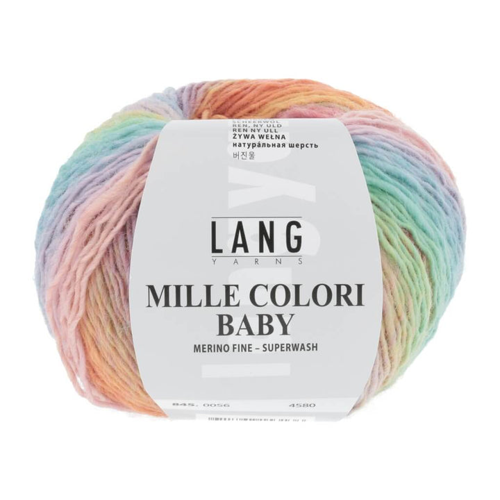 Lang Yarns Mille Colori Baby 50 g 845.0056 - Petrol/Violett Lieblingsgarn