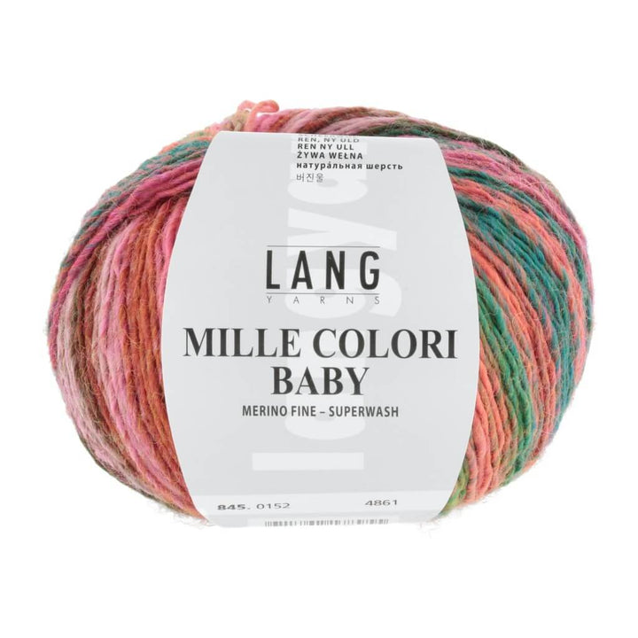 Lang Yarns Mille Colori Baby 50 g 845.0152 - Rot/Grün Lieblingsgarn