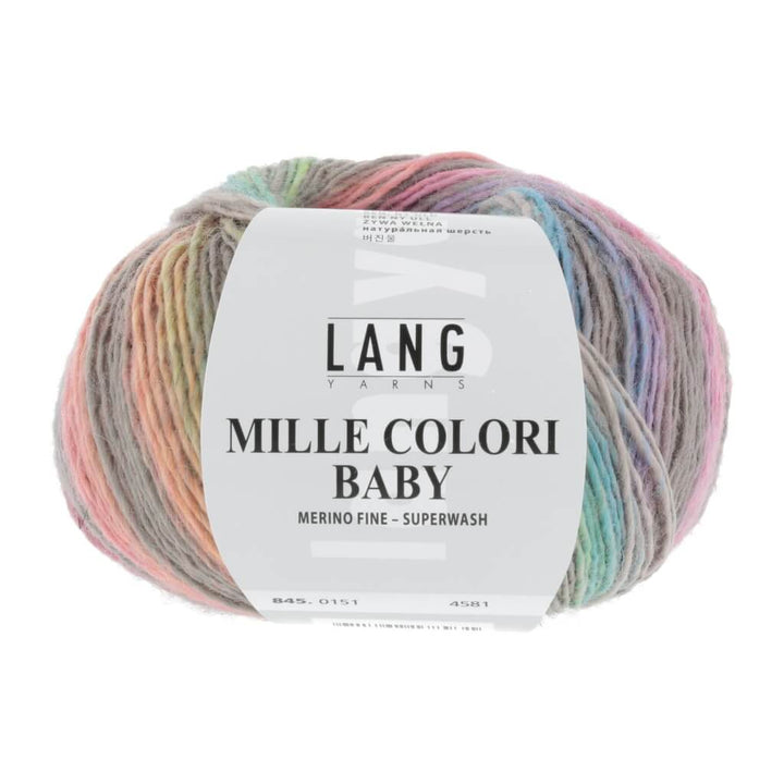 Lang Yarns Mille Colori Baby 50 g 845.0151 - Grün/Rosa Lieblingsgarn