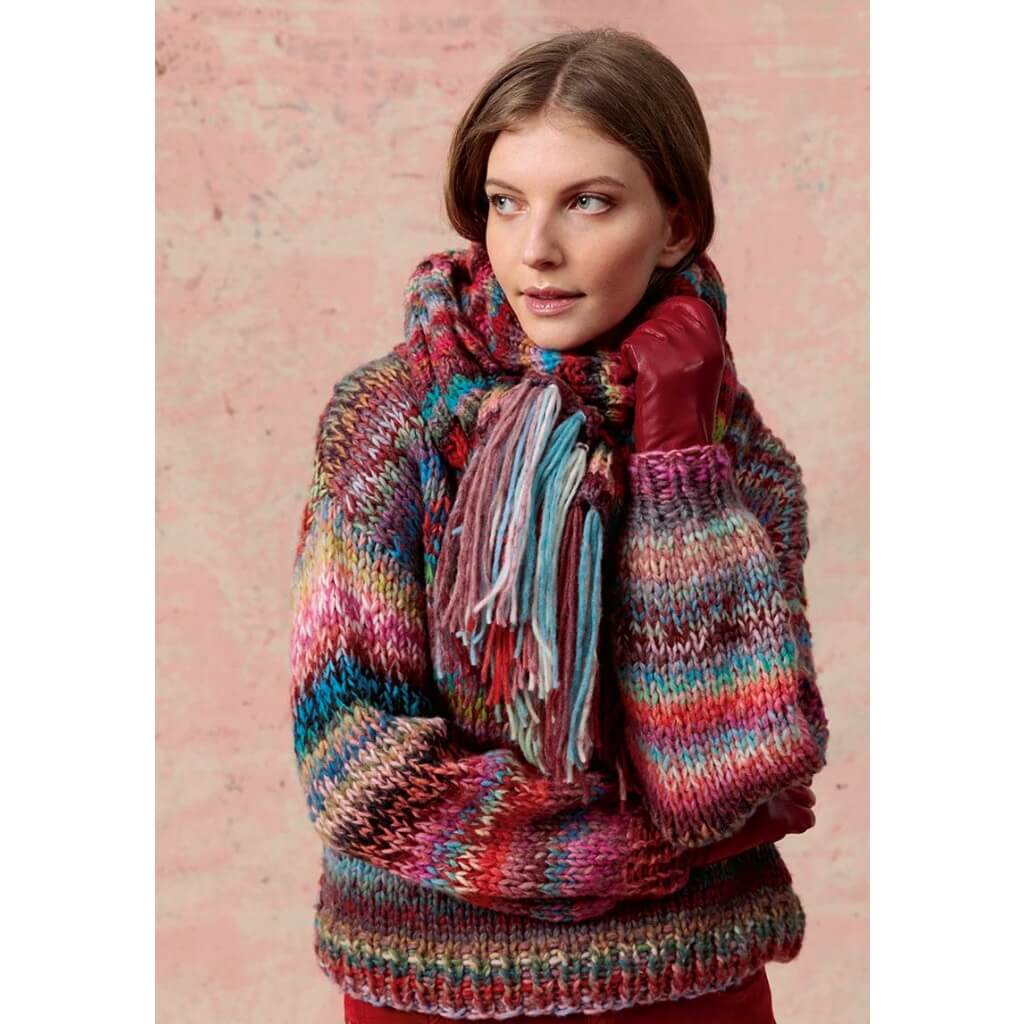 Farbverlauf Pullover stricken Anleitung ▷