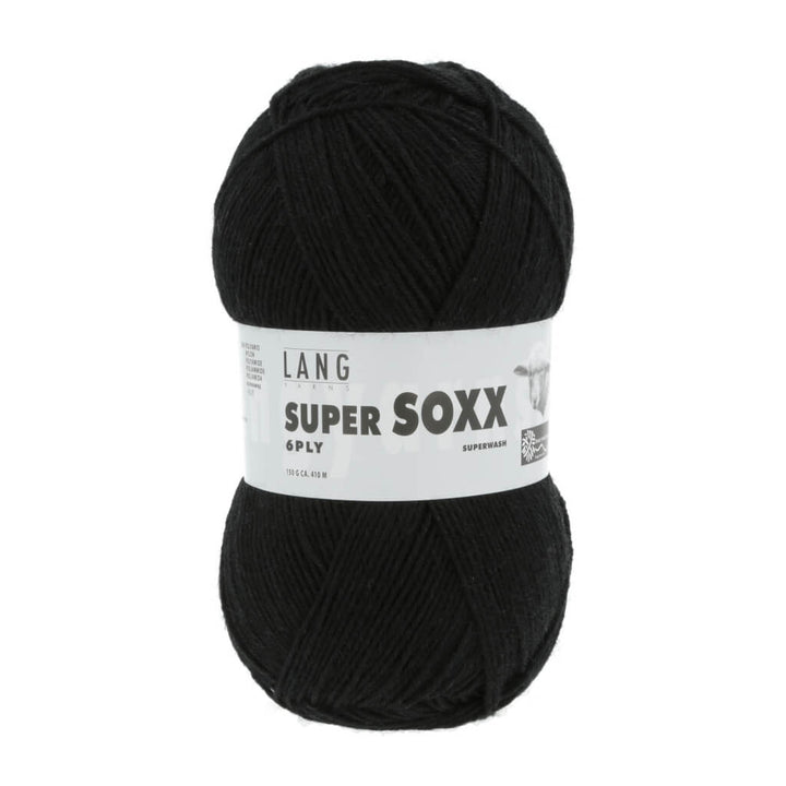 Lang Yarns Super Soxx 6-fach - 150g 907.0004 - Schwarz Lieblingsgarn