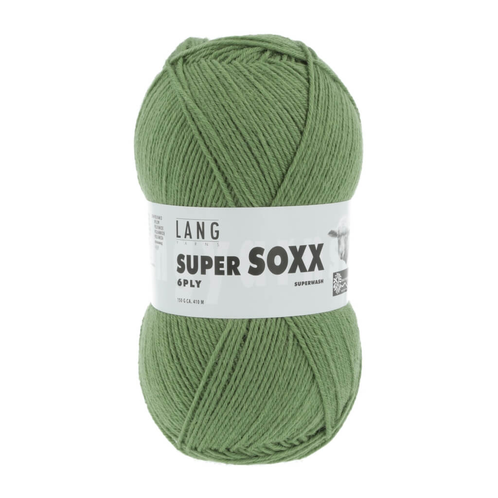Lang Yarns Super Soxx 6-fach - 150g 907.0198 - Olive Hell Lieblingsgarn