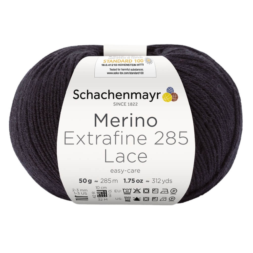Schachenmayr Merino Extrafine 285 Lace 599 - Schwarz Lieblingsgarn