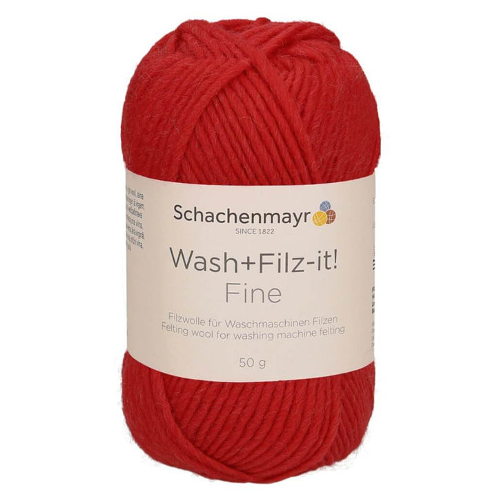 Schachenmayr Wash+Filz-it! Fine - Filzwolle 119 - Red Lieblingsgarn