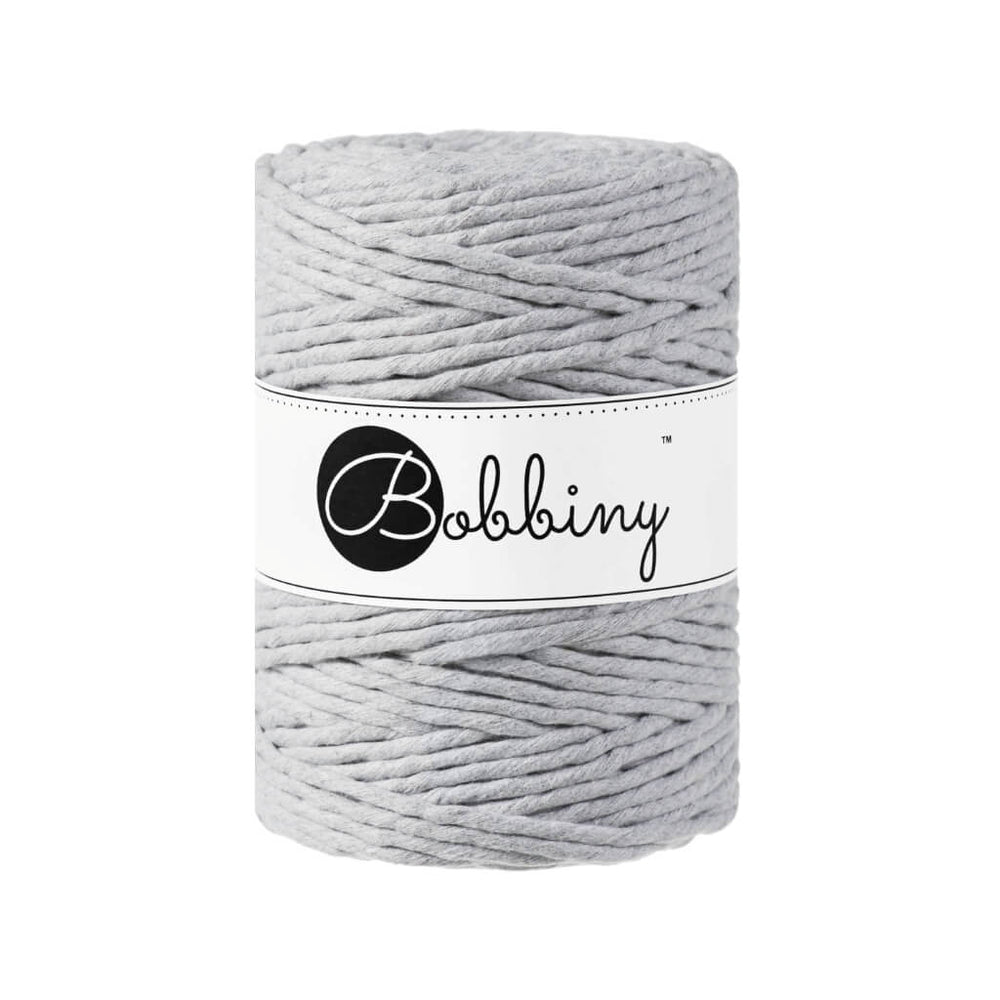 Bobbiny Makramee Garn 5 mm x 100 m Light Grey Lieblingsgarn
