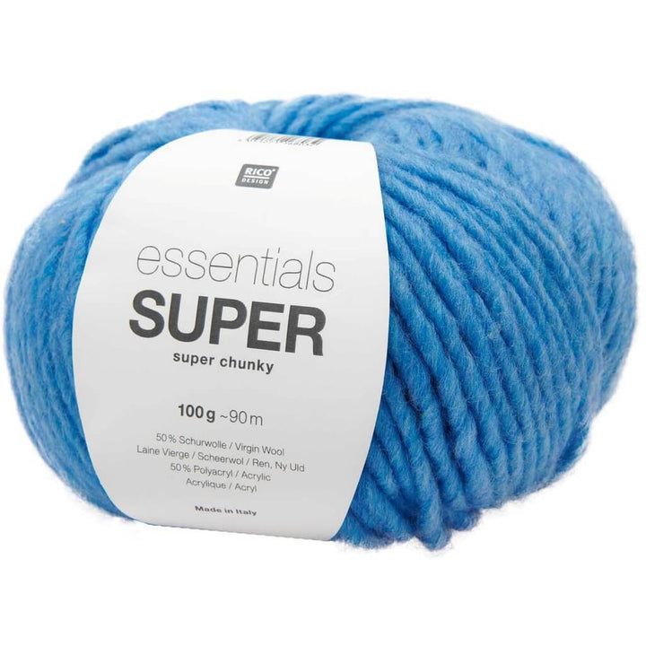Rico Design Essentials Super Super Chunky - 100g 042 - Blau Lieblingsgarn