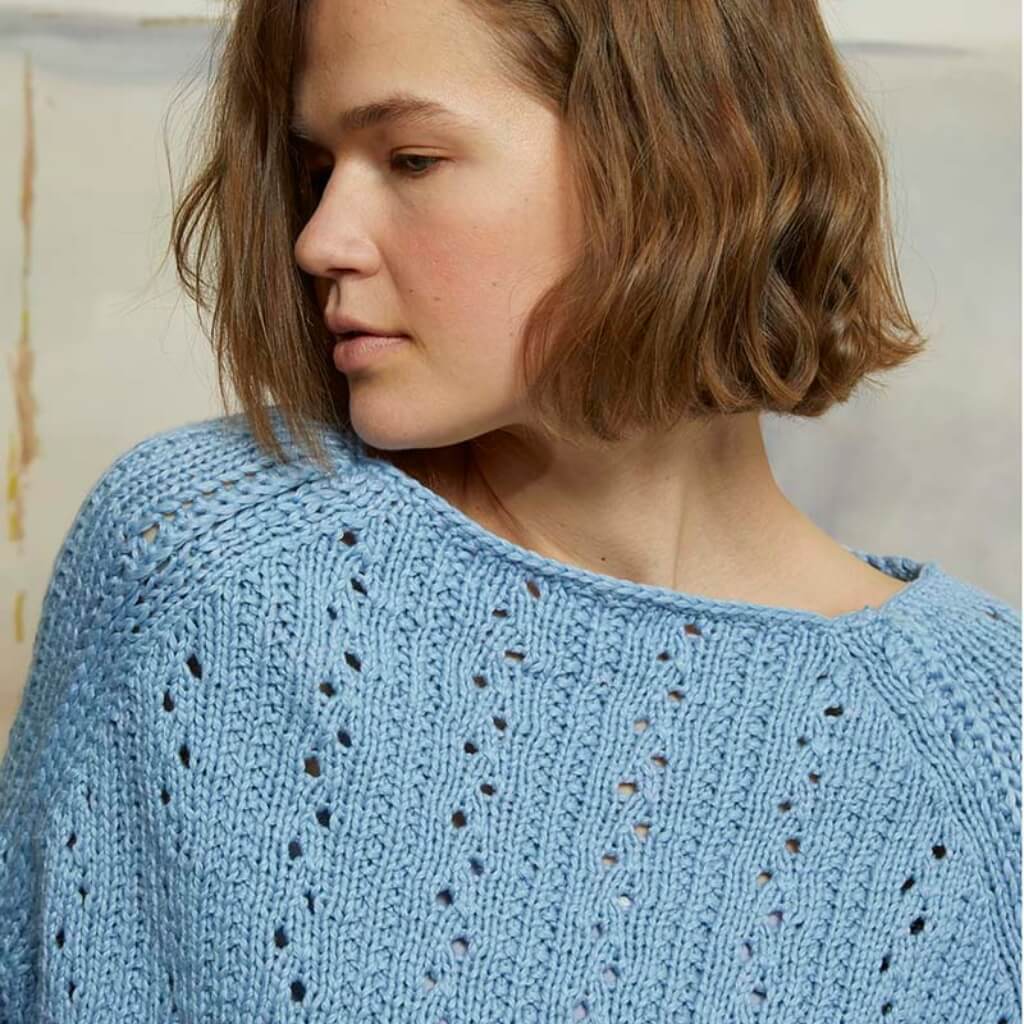 Strickanleitung Pullover Damen Muster Lang Yarns Amira Pullover ▷