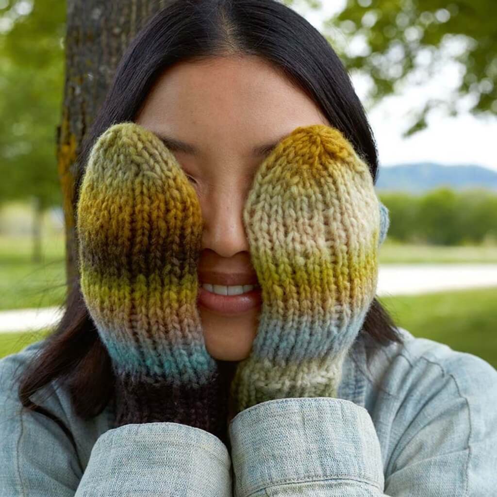 handschuhe stricken dicke wolle Fäustlinge Strickanleitung (PDF) ▷ lieblingsgarn