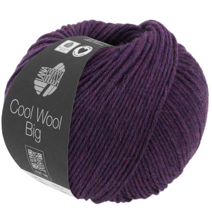 Lana Grossa Cool Wool Big Mélange 1604 - Dunkelviolett meliert Lieblingsgarn