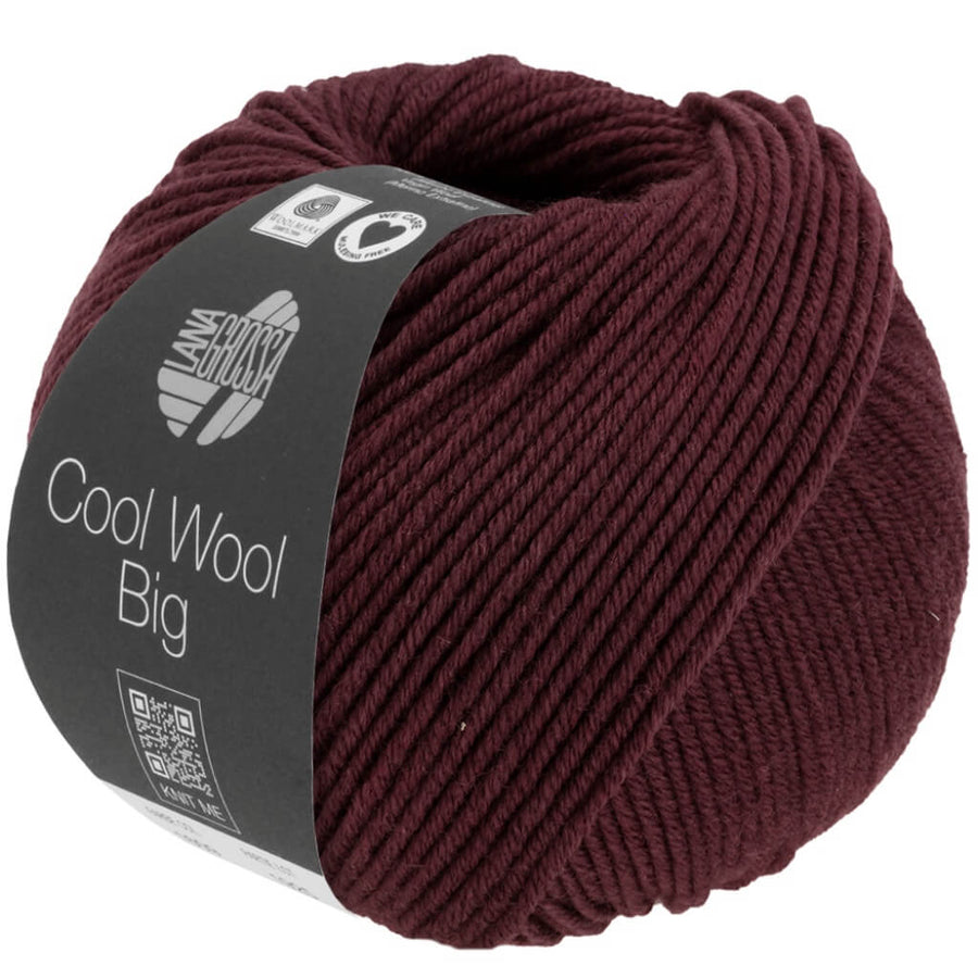 Lana Grossa Cool Wool Big Mélange 1606 - Schwarzrot meliert Lieblingsgarn