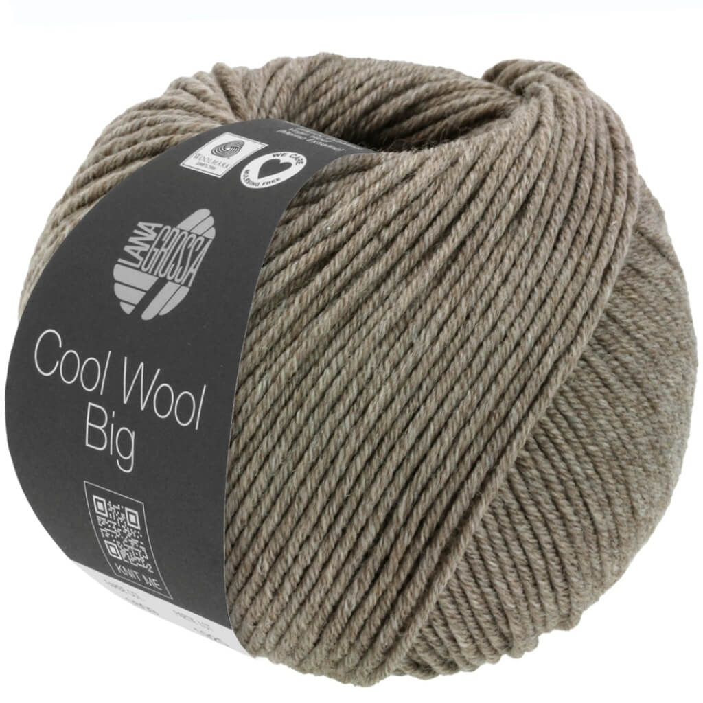 Lana Grossa Cool Wool Big Mélange 1621 - Graubraun meliert Lieblingsgarn