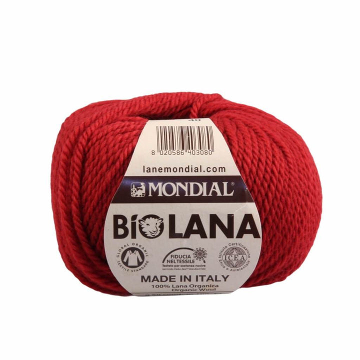 Lane Mondial Bio Lana 50g - Bio Wolle 407 - Weinrot Lieblingsgarn