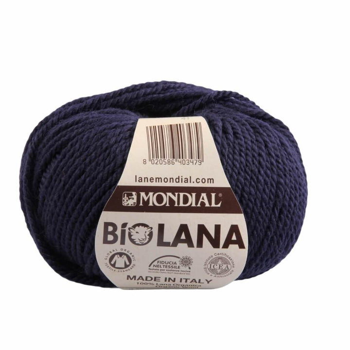 Lane Mondial Bio Lana 50g - Bio Wolle 417 - Marine Lieblingsgarn