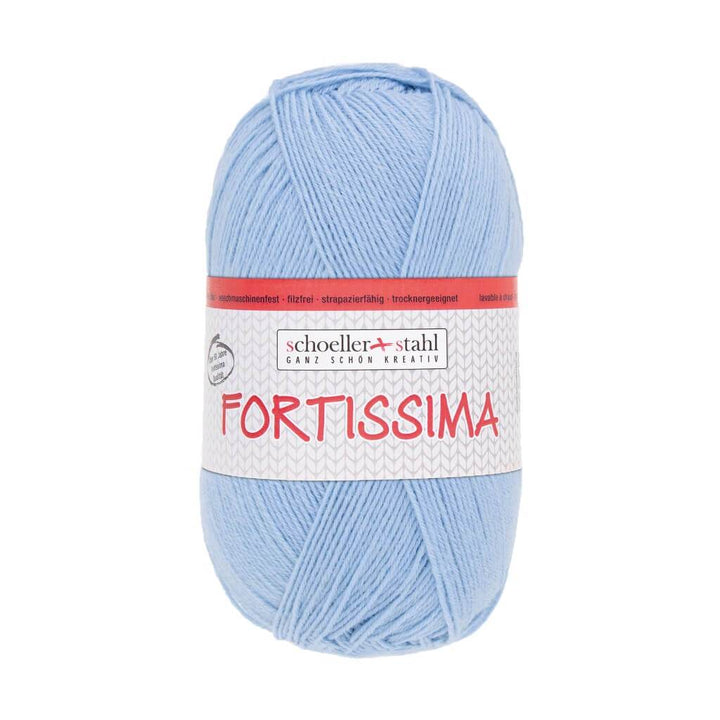 Schoeller + Stahl Fortissima Socka 100 - Sockenwolle 2101 - Hellblau Lieblingsgarn