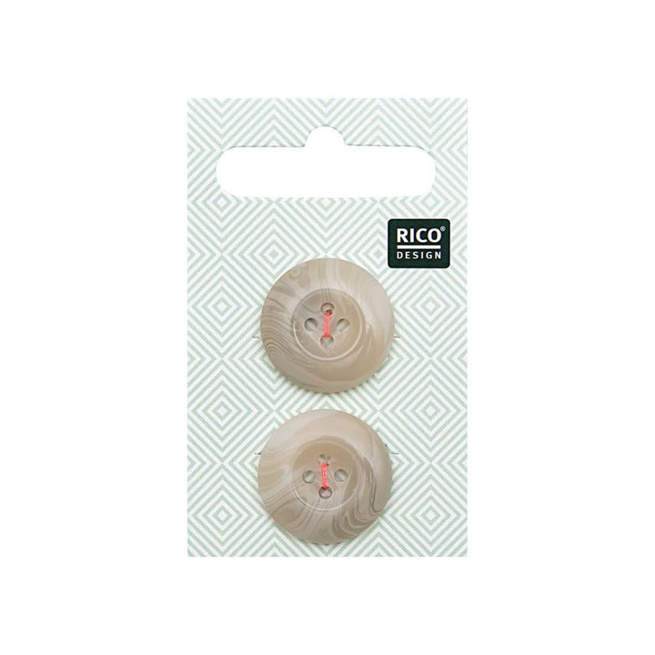 Rico Design Knöpfe strukturiert beige 2,2 cm Lieblingsgarn