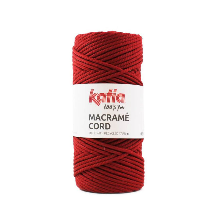 Katia Macramé Cord 5 mm Rojo Lieblingsgarn