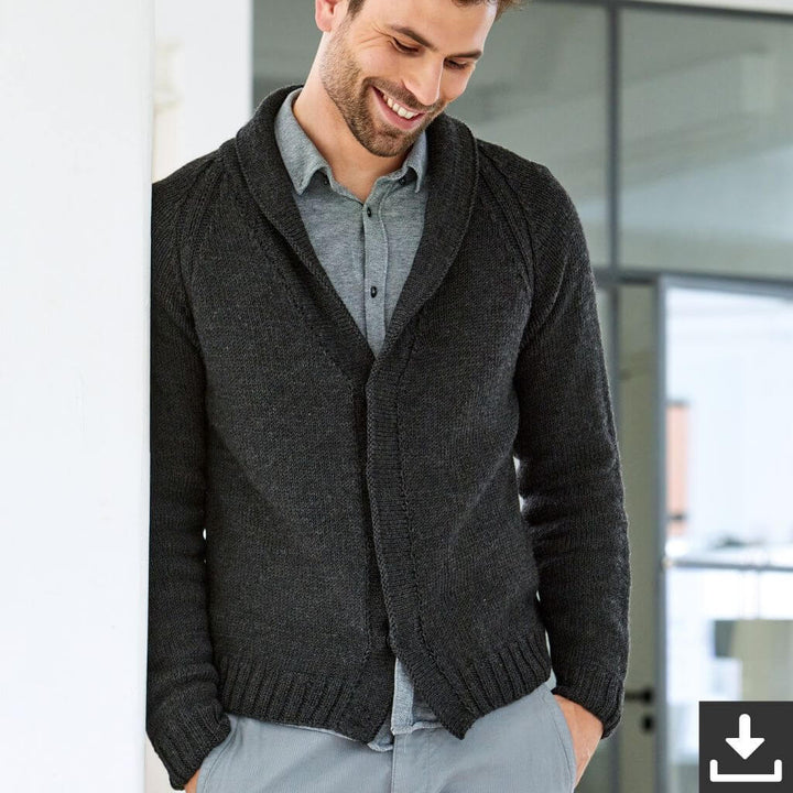 Cool Wool Big Mélange Cardigan - Lana Grossa Merino Edition 2 Modell 20 (PDF) Lieblingsgarn