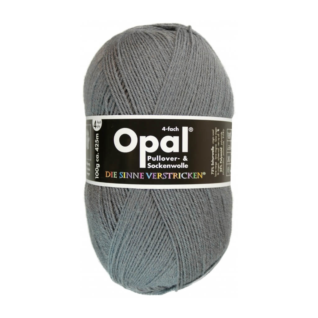 Opal Sockenwolle Uni 4-fach 100g 9936 - Rauch Lieblingsgarn