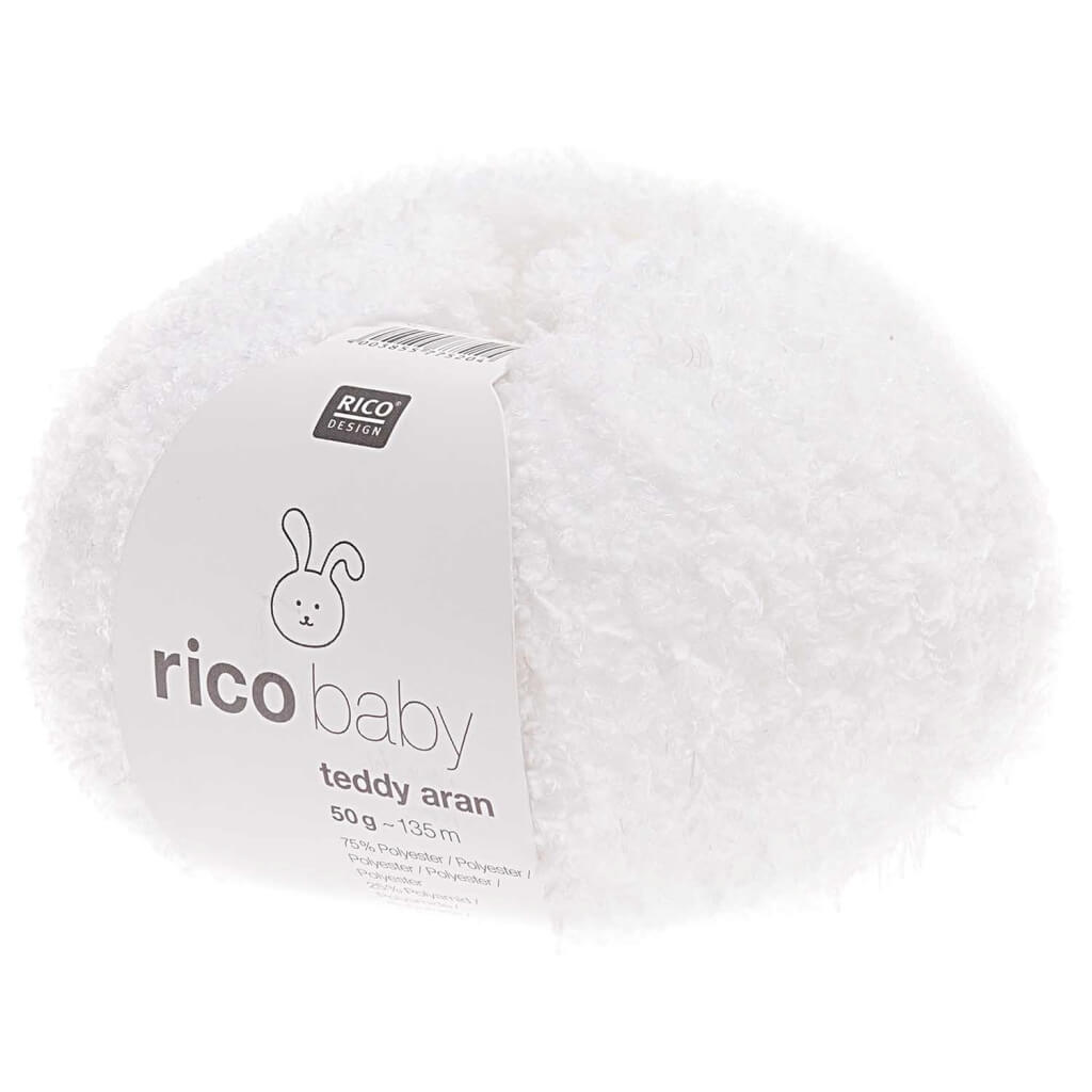 Rico Design Baby Teddy Aran 50 g 001 - Weiss Lieblingsgarn