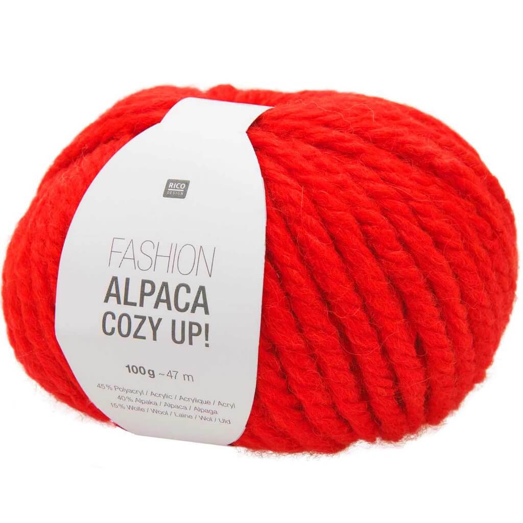 Rico Design Fashion Alpaca Cozy up! 100g 010 - Rot Lieblingsgarn