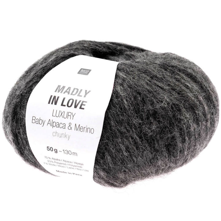 Rico Design Luxury Baby Alpaca & Merino Chunky - Madly in love 004 - Anthrazit Lieblingsgarn