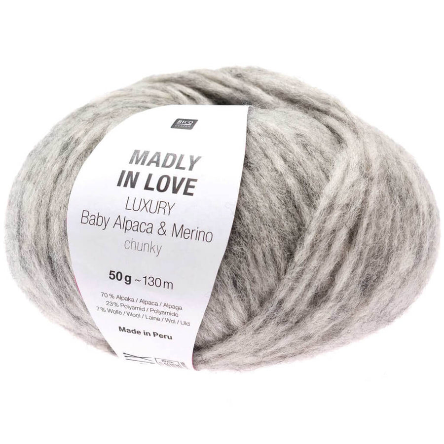 Rico Design Luxury Baby Alpaca & Merino Chunky - Madly in love 003 - Grau Lieblingsgarn