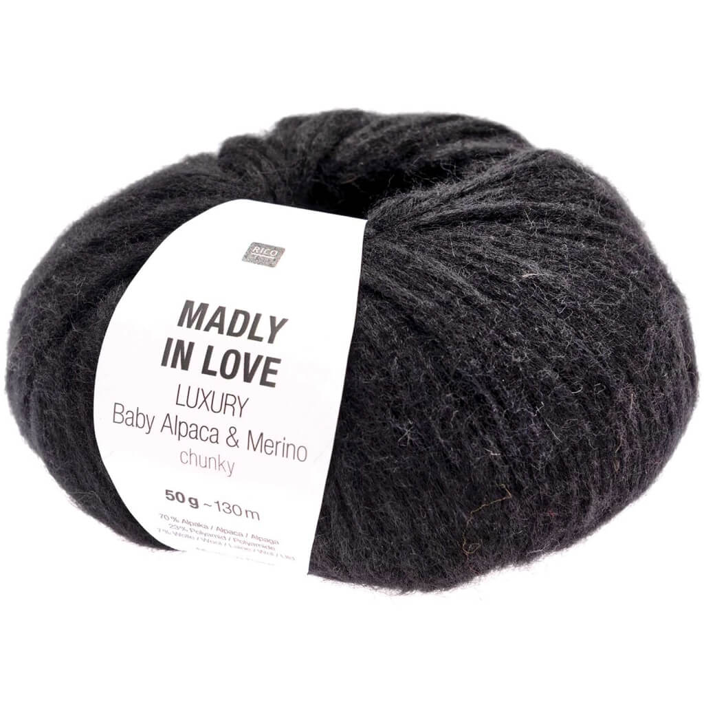 Rico Design Luxury Baby Alpaca & Merino Chunky - Madly in love 005 - Schwarz Lieblingsgarn