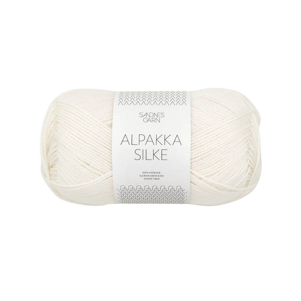 Sandnes Garn Alpakka Silke 50 g 1002 - Hvit Lieblingsgarn