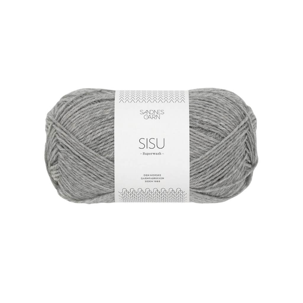Sandnes Garn Sisu 50 g - Sockenwolle Superwash 1042 - Gråmelert Lieblingsgarn