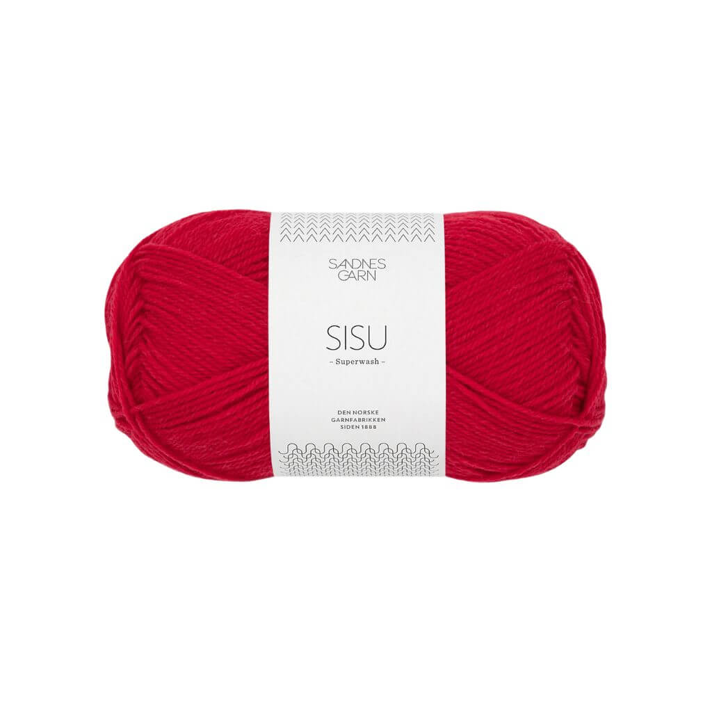 Sandnes Garn Sisu 50 g - Sockenwolle Superwash 4219 - Rød Lieblingsgarn
