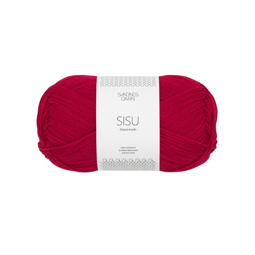 Sandnes Garn Sisu 50 g - Sockenwolle Superwash 4228 - Rød Lieblingsgarn