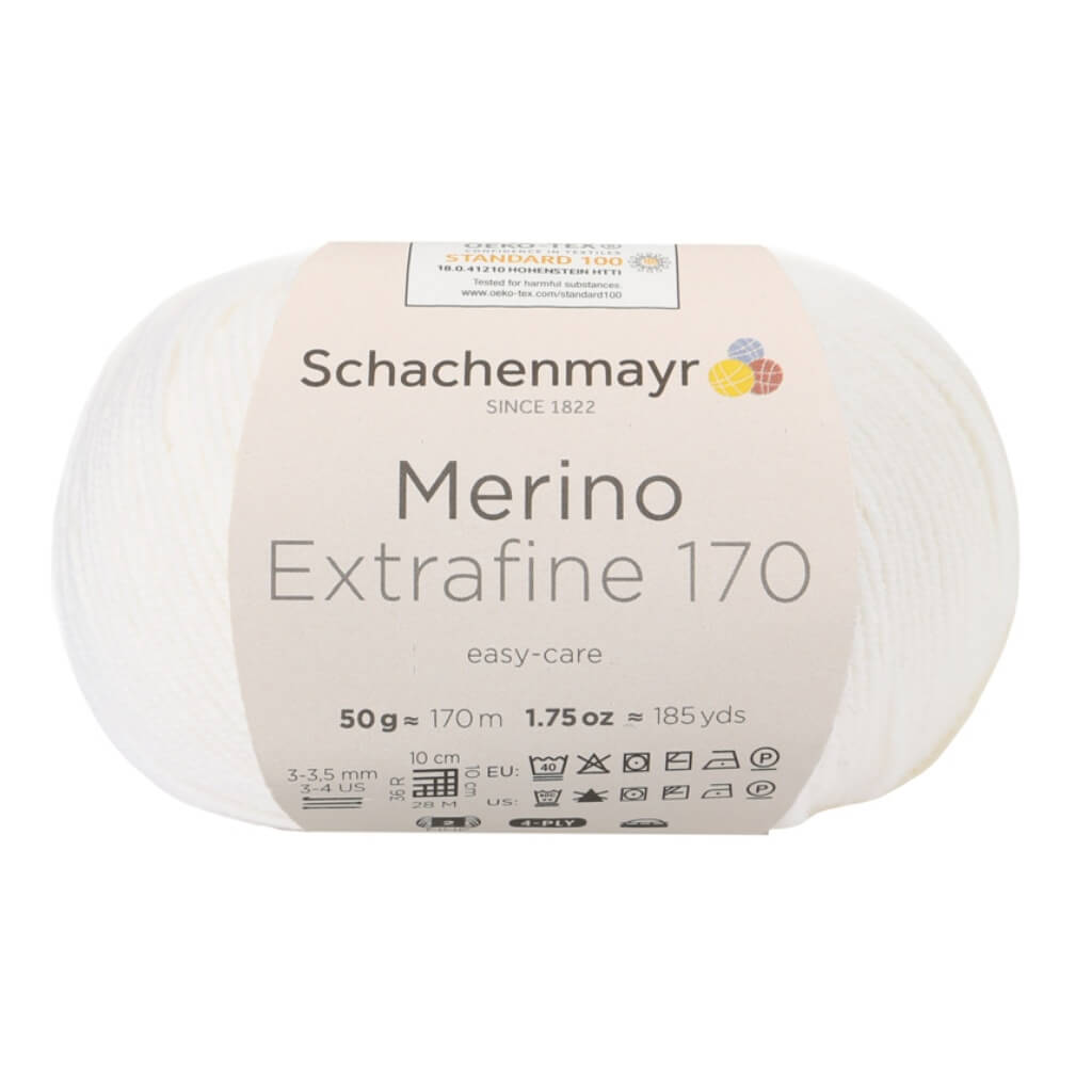 Schachenmayr Merino Extrafine 170 1 - Weiss Lieblingsgarn