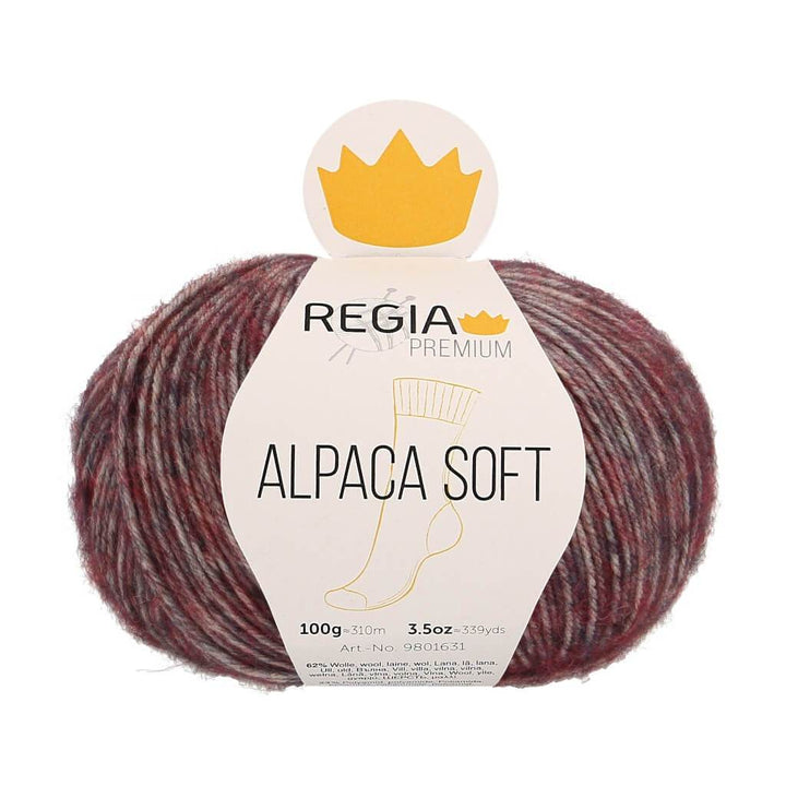 Schachenmayr Regia Premium Alpaca Soft 84 - Berry meliert Lieblingsgarn