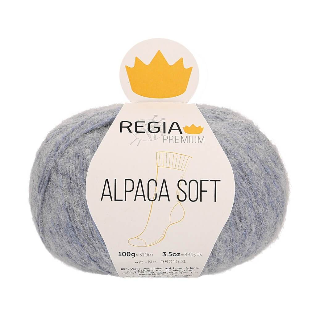 Schachenmayr Regia Premium Alpaca Soft 50 - Hellblau meliert Lieblingsgarn