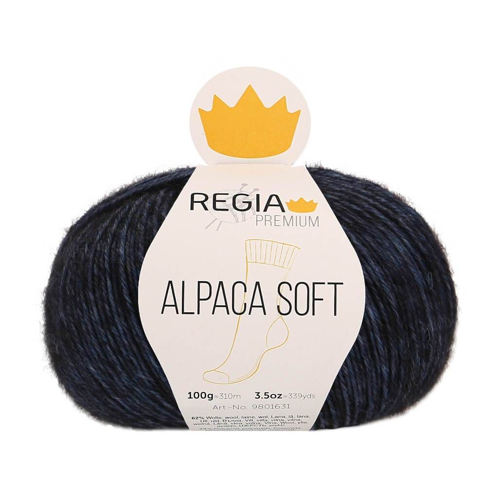 Schachenmayr Regia Premium Alpaca Soft 55 - Nachtblau meliert Lieblingsgarn