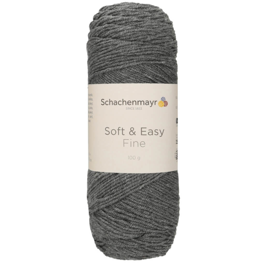 Schachenmayr Soft & Easy Fine 100 g 92 - Grau-meliert Lieblingsgarn