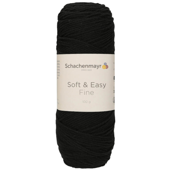 Schachenmayr Soft & Easy Fine 100 g 99 - Schwarz Lieblingsgarn