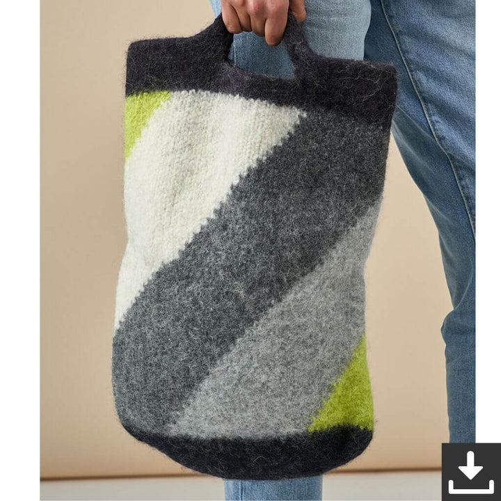 Wash + Filz-it! Tasche - Schachenmayr Strickanleitung (PDF) Lieblingsgarn