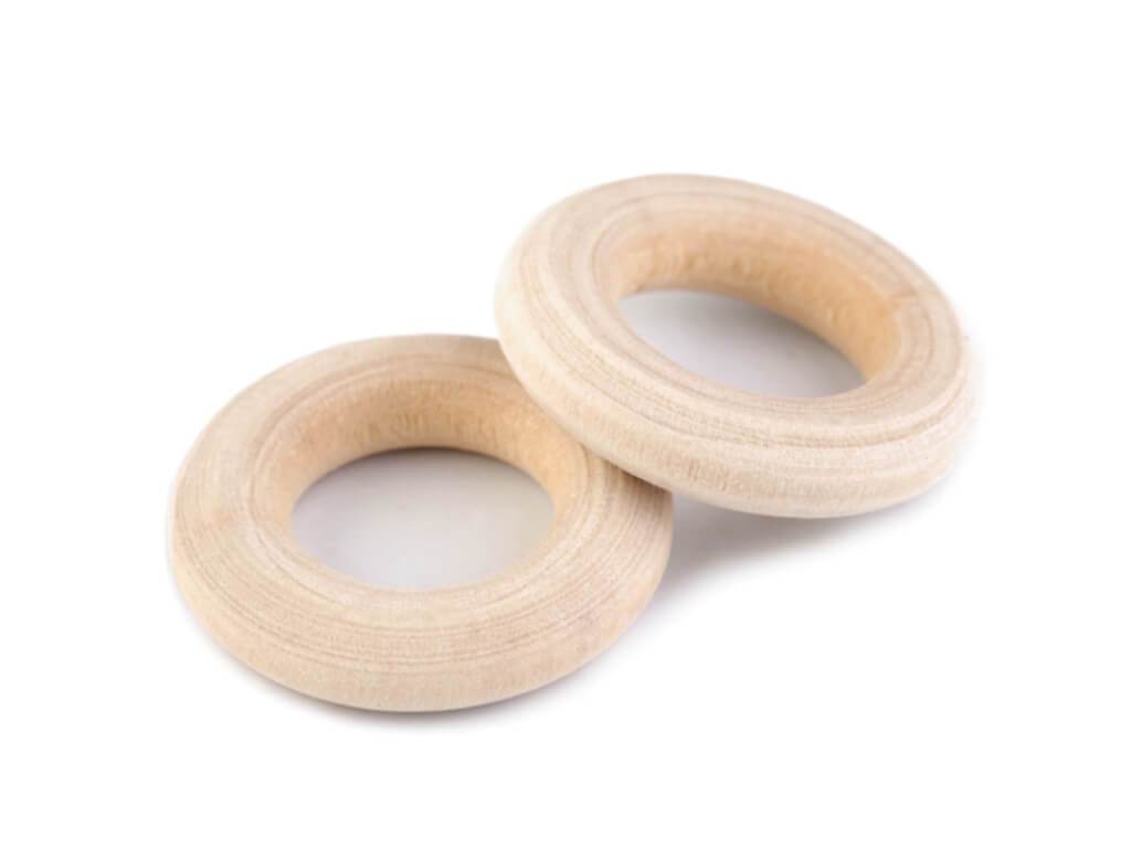 10 Holzringe aus Buche Ø 24 mm Lieblingsgarn