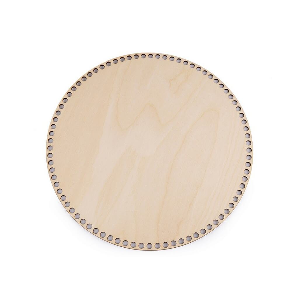 Korbboden aus Holz Ø 25 cm Lieblingsgarn