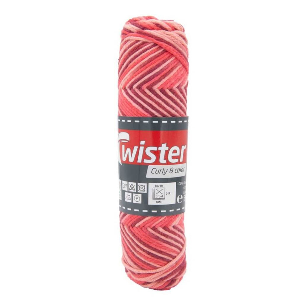 Twister Curly 8F Color 50g 103 - Orange/Rot Lieblingsgarn