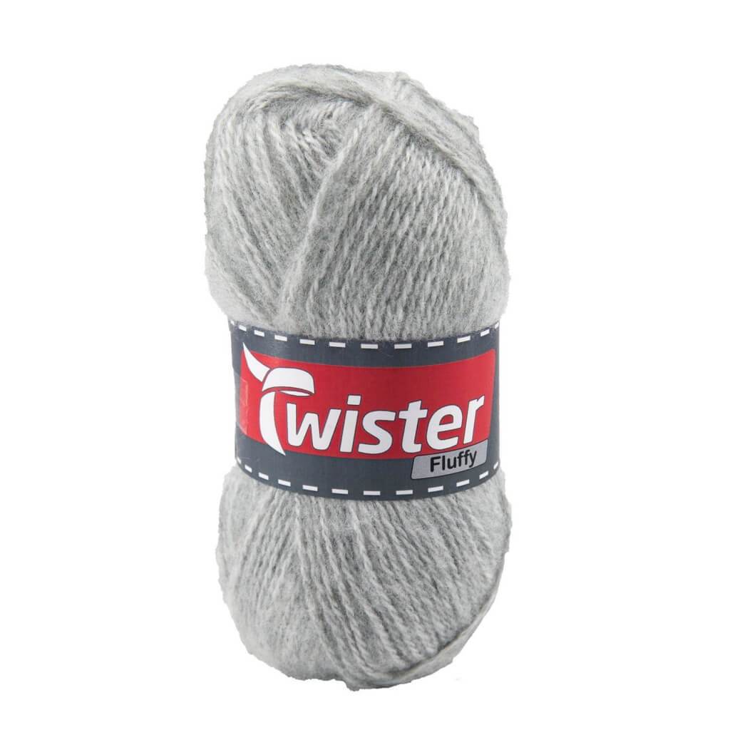 Twister Fluffy 50g - flauschige Wolle 16 - Hellgrau Lieblingsgarn