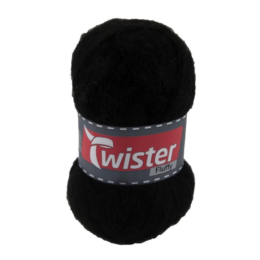 Twister Fluffy 50g - flauschige Wolle 90 - Schwarz Lieblingsgarn