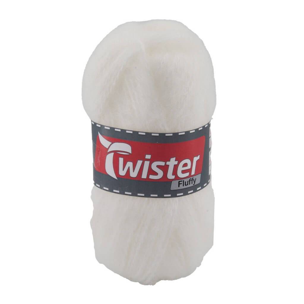 Twister Fluffy 50g - flauschige Wolle 10 - Weiss Lieblingsgarn