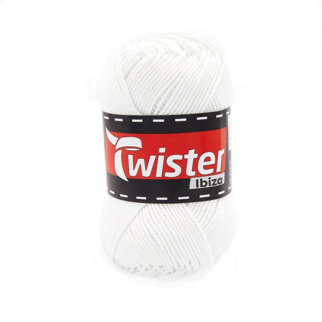 Twister Ibiza Uni 50g 10 - Weiss Lieblingsgarn