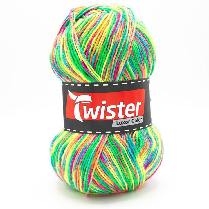 Twister Luxor Color 150g - Farbverlaufsgarn 02 - Neogrün/Pink/Grün Lieblingsgarn