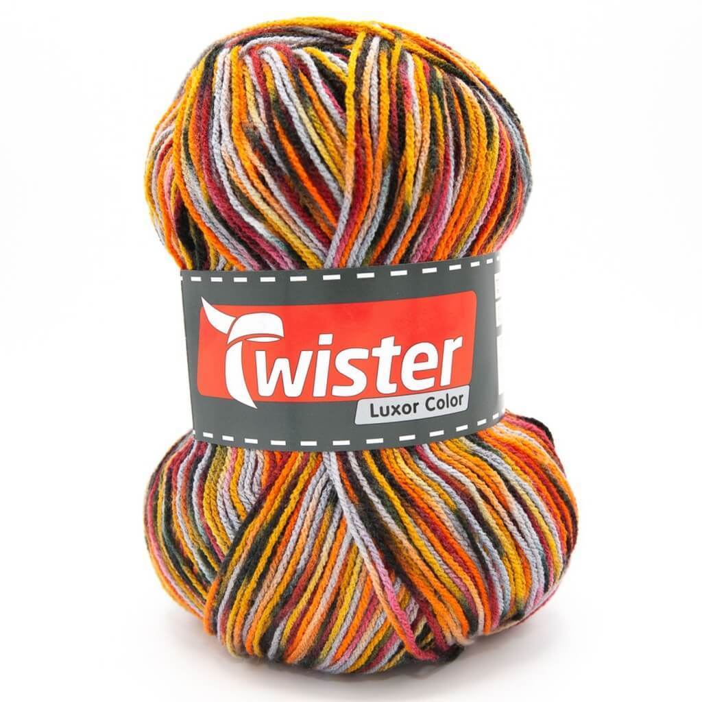 Twister Luxor Color 150g - Farbverlaufsgarn 05 - Rot/Orange/Grau Lieblingsgarn