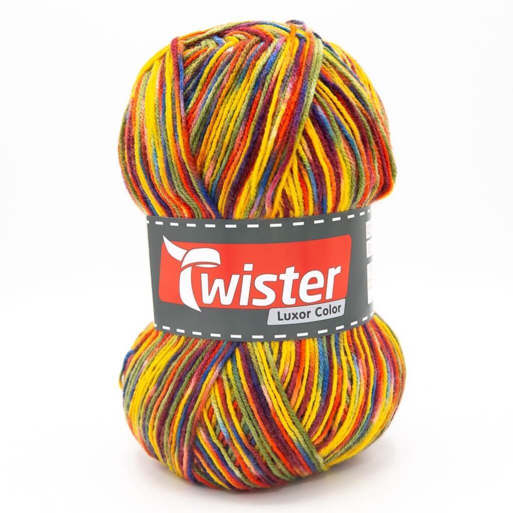 Twister Luxor Color 150g - Farbverlaufsgarn 08 - Blau/Jade/Rot/Gelb Lieblingsgarn