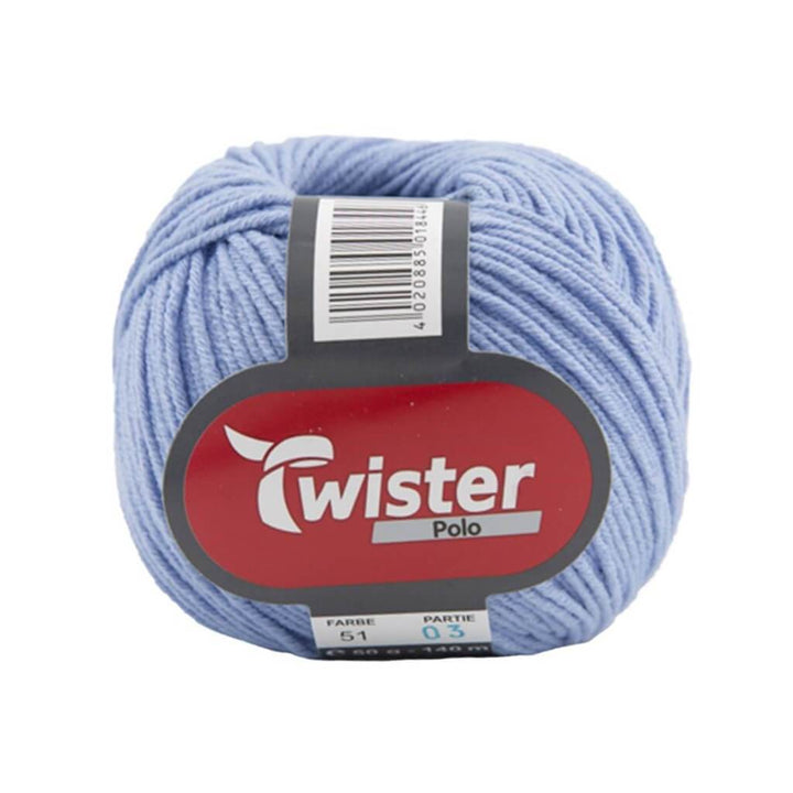 Twister Polo Uni 50g - Strickgarn 51 - Bleu Lieblingsgarn